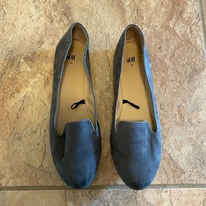 H&M Suede Grey Loafer Flats